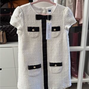 Janie and Jack Cream Dress with Black Details